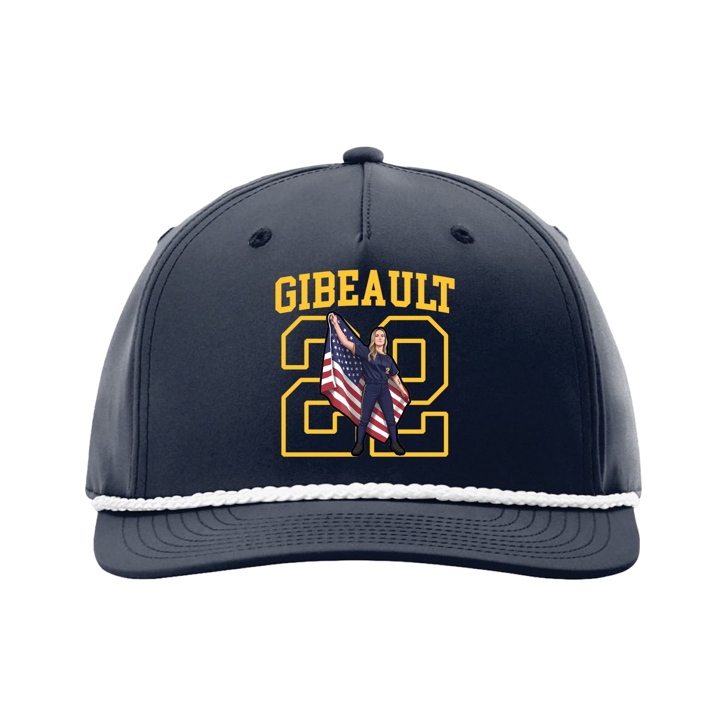 Five-Panel Classic Rope Cap — Shirsey in Navy