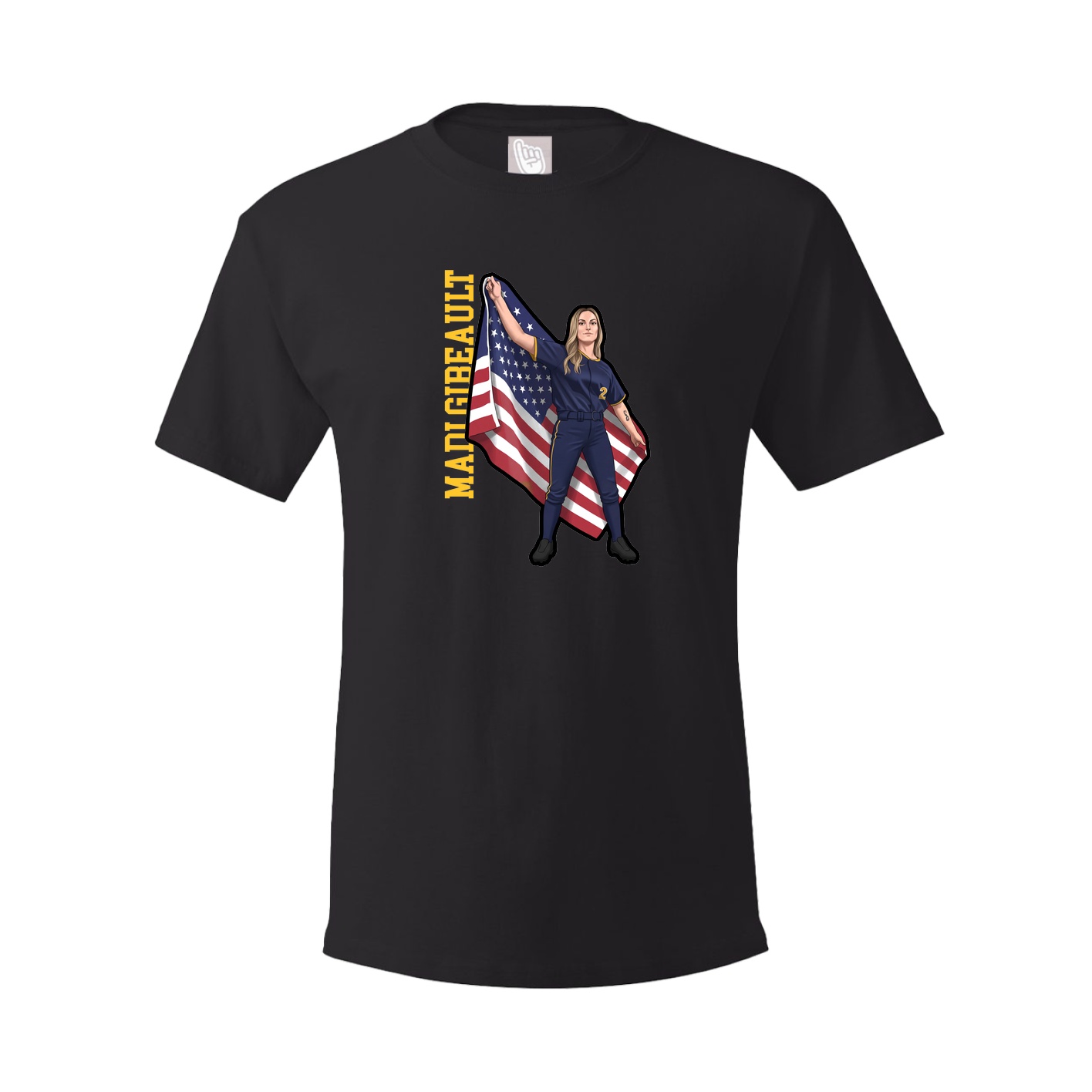 Youth Tee — Name Vertical in Black