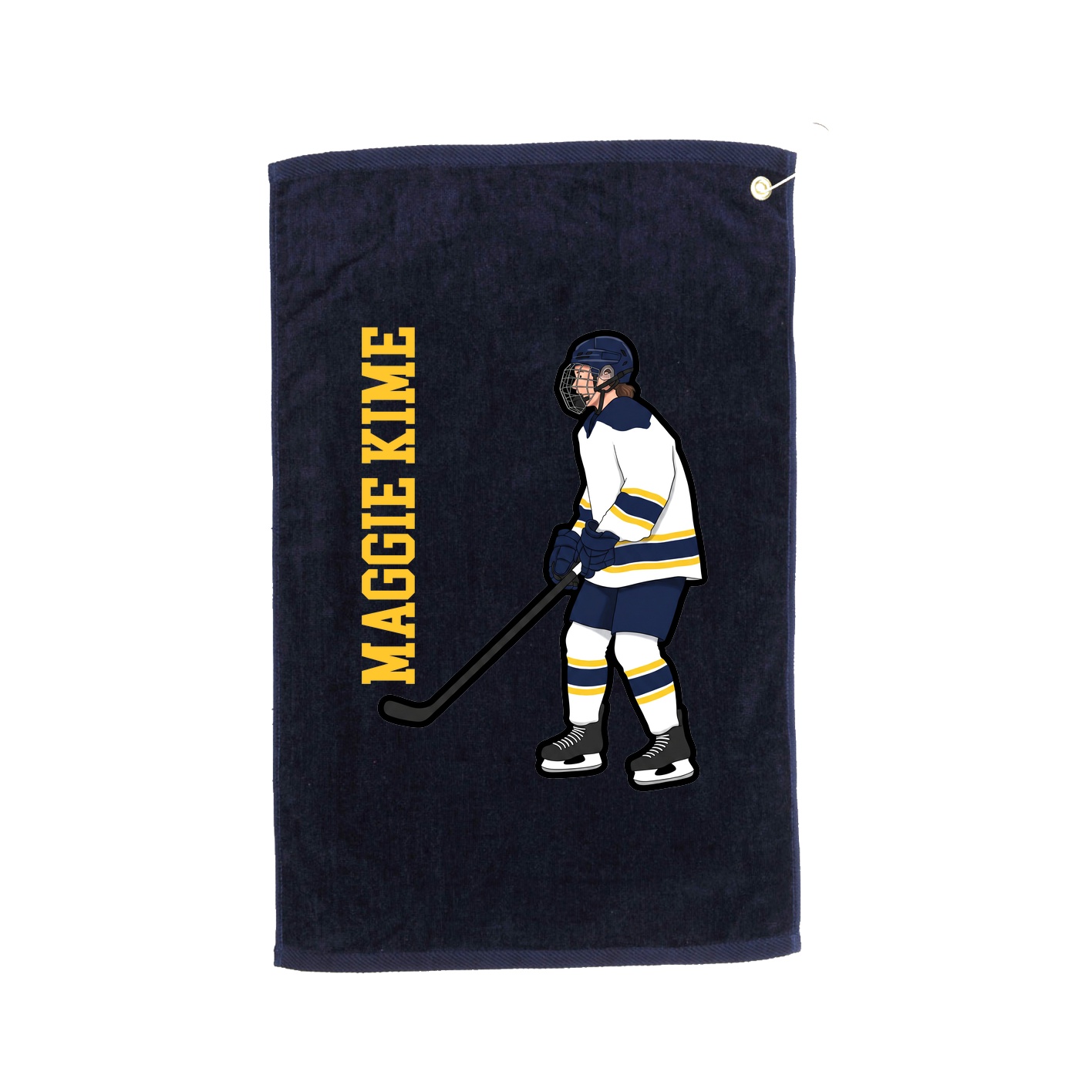 Golf Towel — Name Vertical in Navy