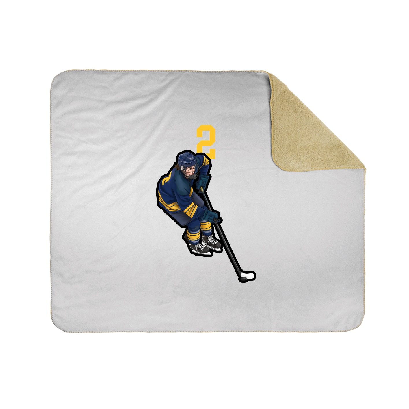 Throw Blanket — Number Top in White