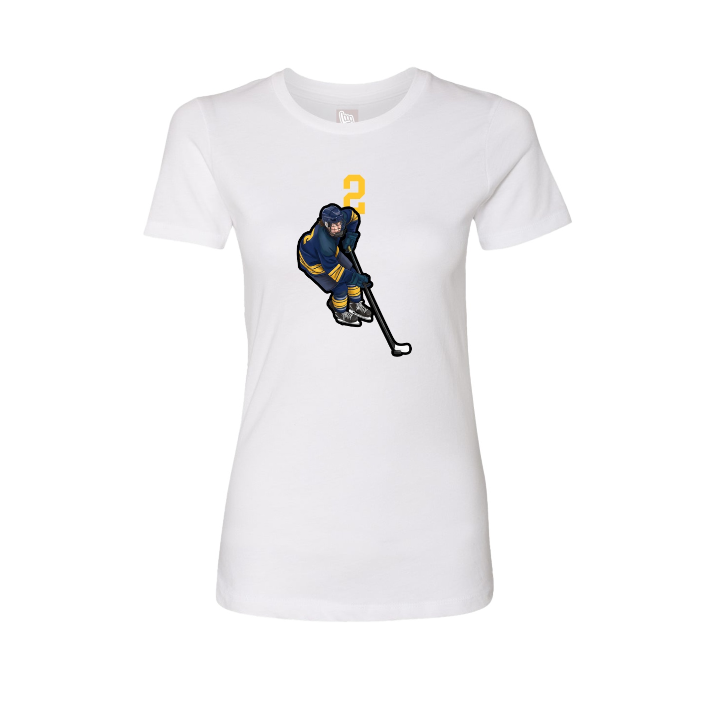 Womens Tee — Number Top in White