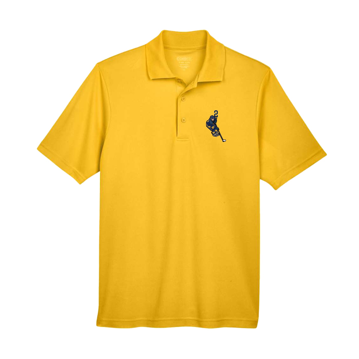 Performance Polo — Number Top in Gold