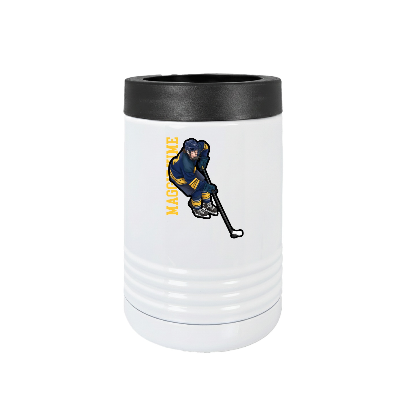 Beverage Holder — Name Vertical in White