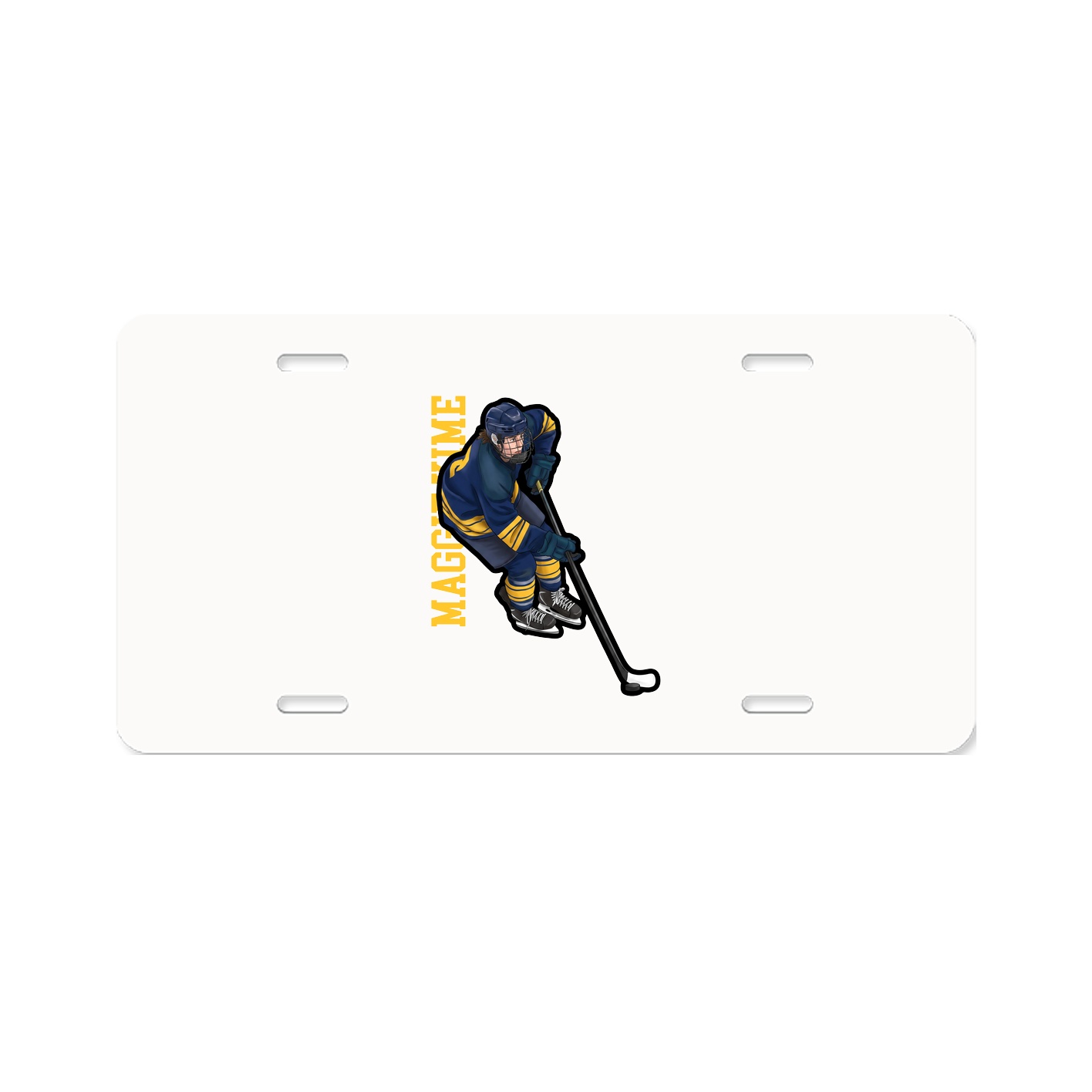 License Plate — Name Vertical in Classic