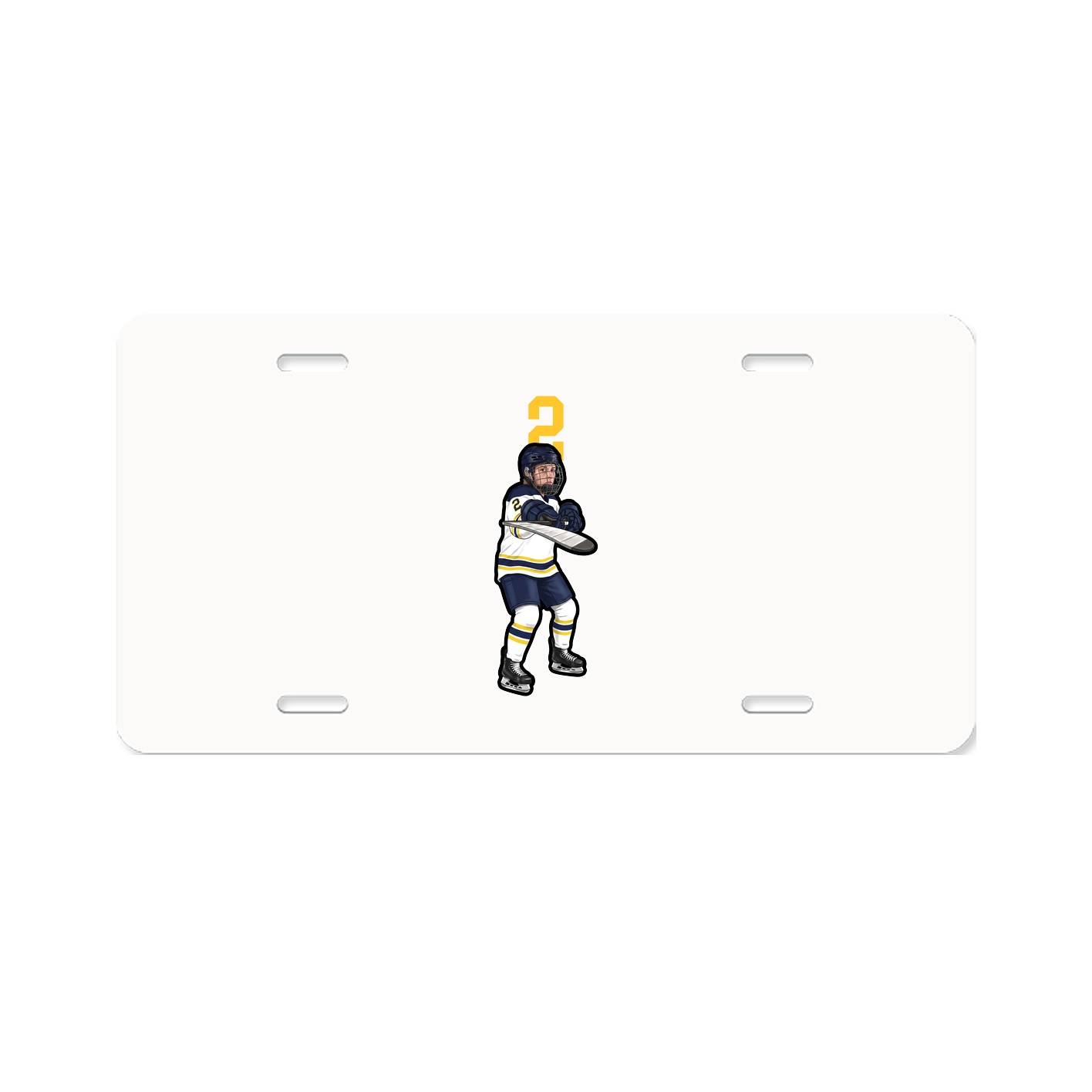 License Plate — Number Top in Classic