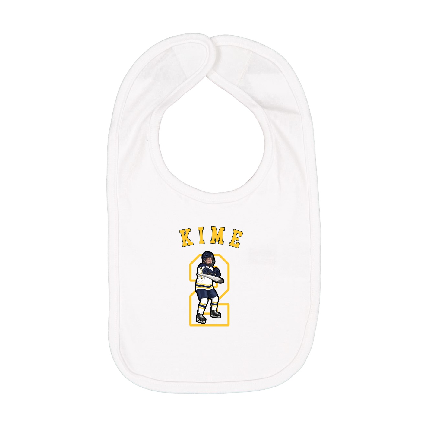 Infant Bib — Shirsey Arch in White