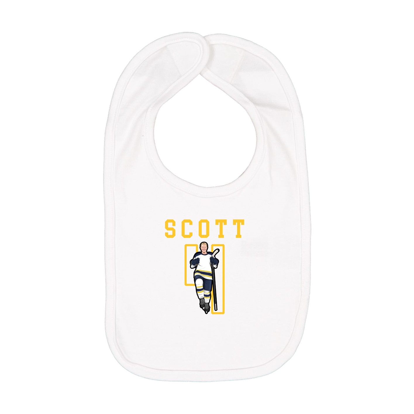 Infant Bib — Shirsey in White