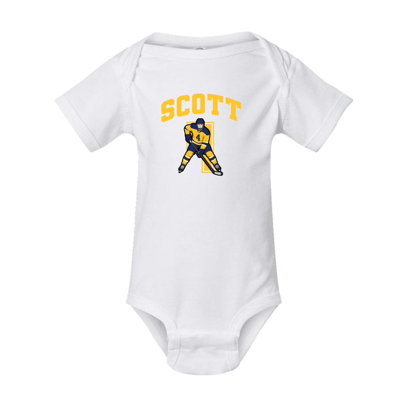 Baby Onesie — Number in White