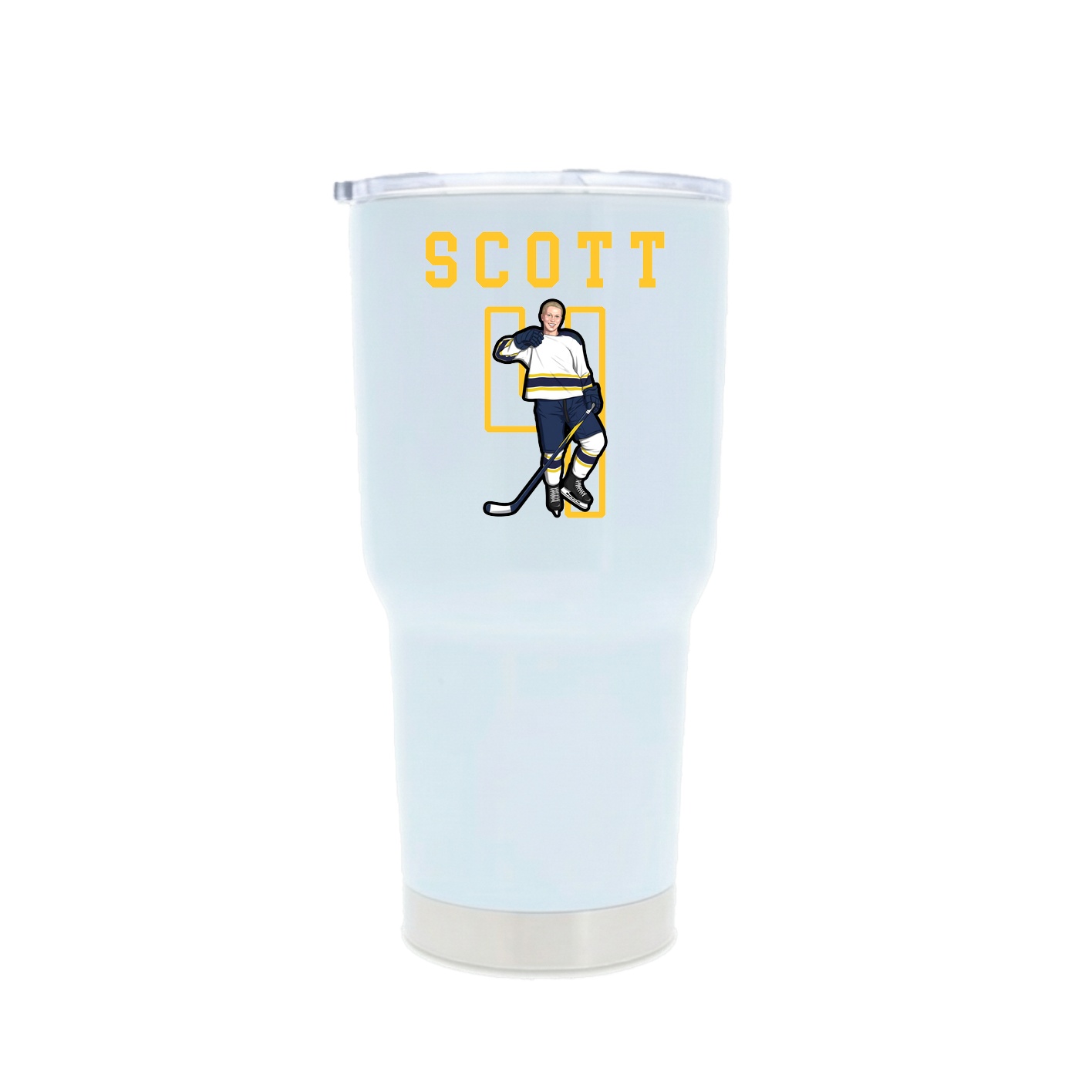 30oz Stainless Steel Tumbler — Shirsey in White