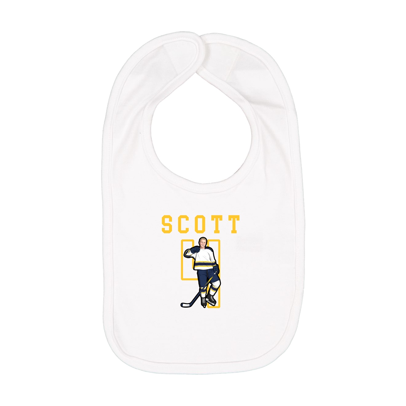 Infant Bib — Shirsey in White