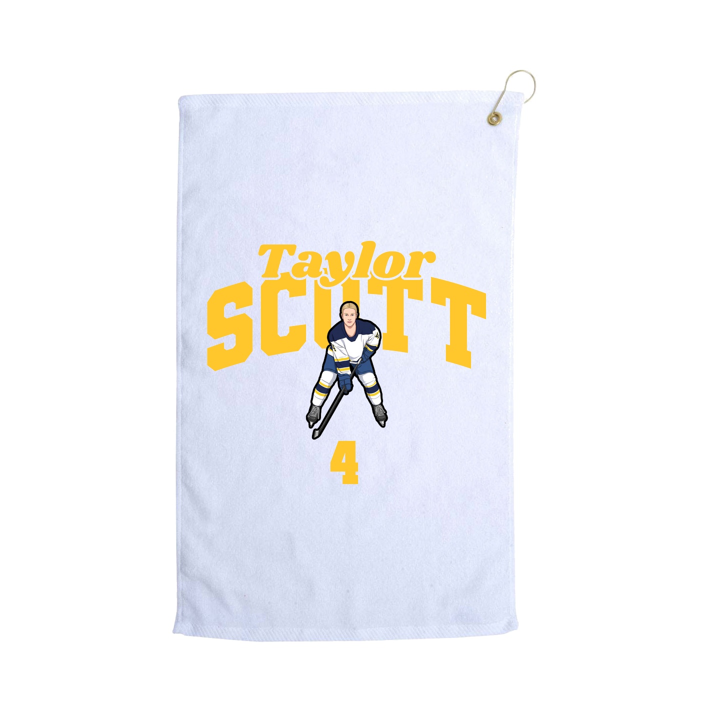 Golf Towel — Signature Arch in White