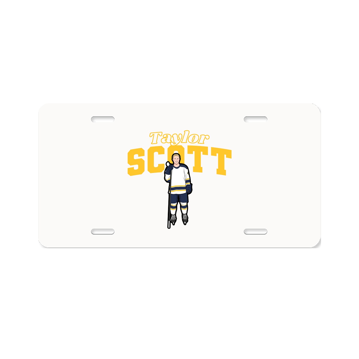 License Plate — Name Arch in Classic