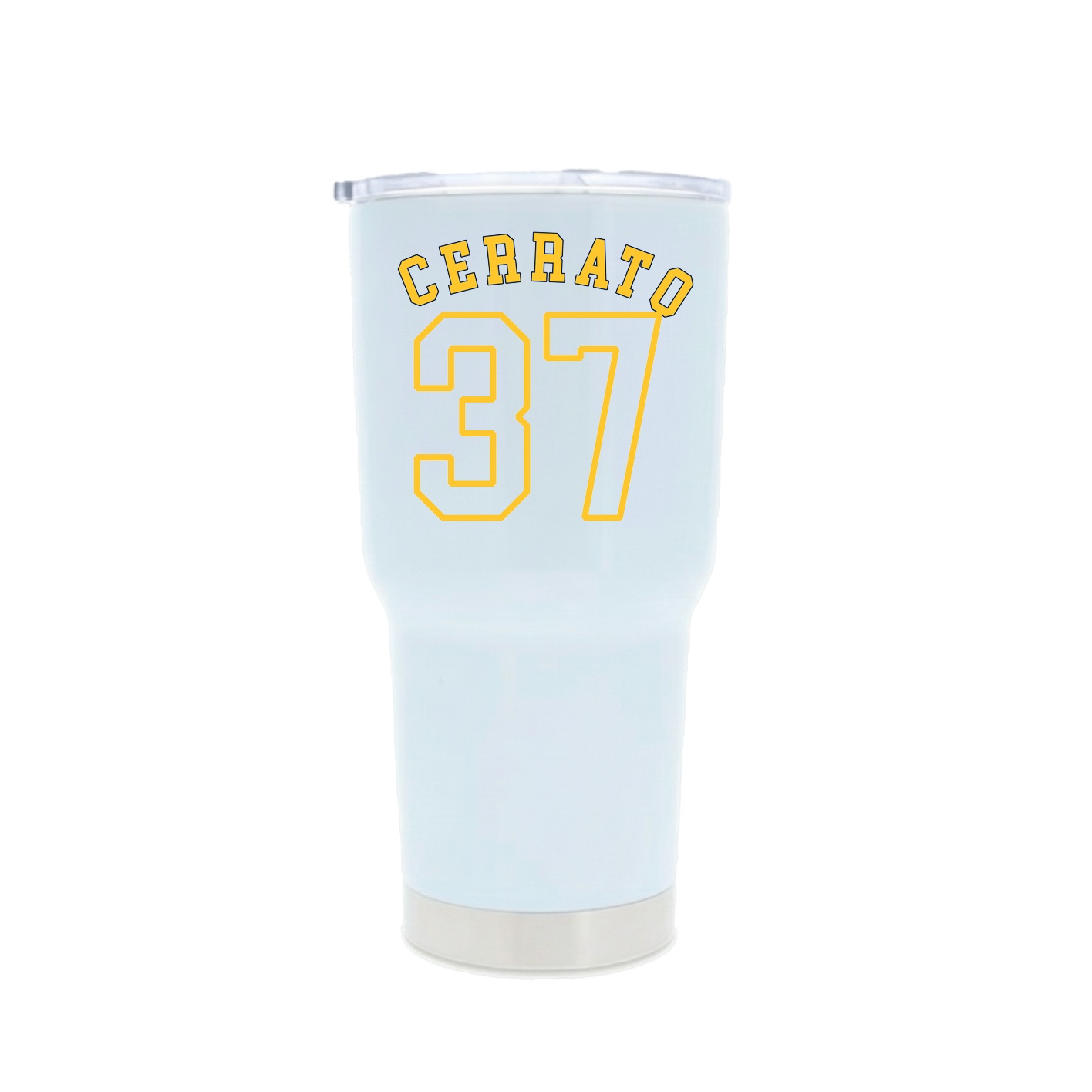 30oz Stainless Steel Tumbler — Shirsey Arch in White