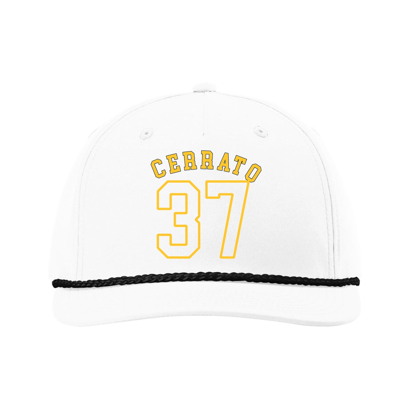 Five-Panel Classic Rope Cap — Shirsey Arch in White