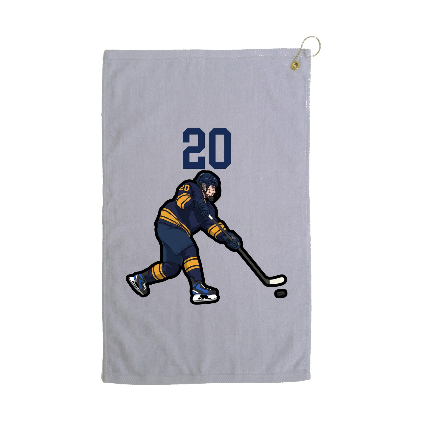 Golf Towel — Number Top in Grey