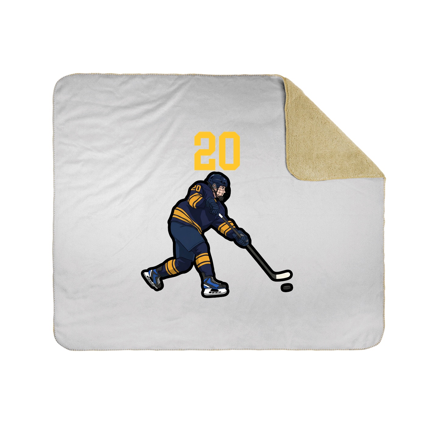 Throw Blanket — Number Top in White