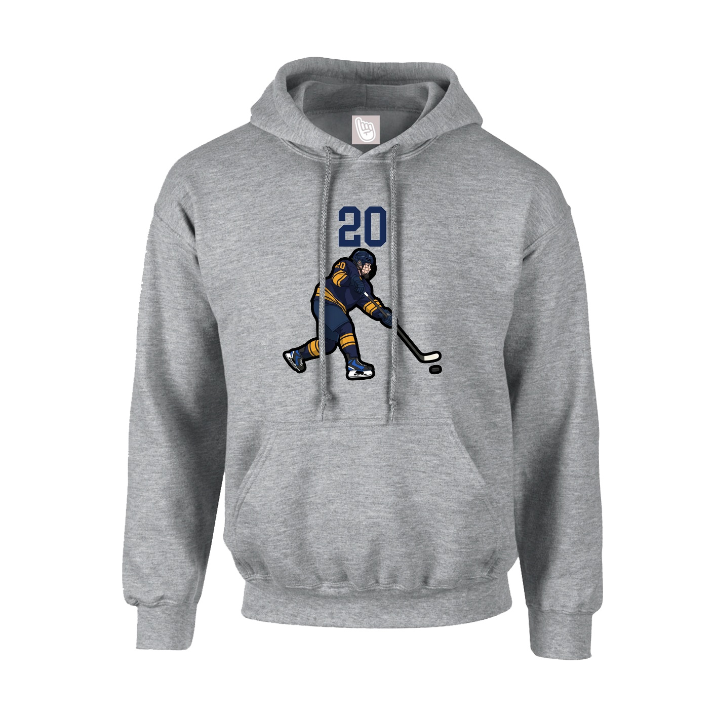 Hoodie — Number Top in Grey
