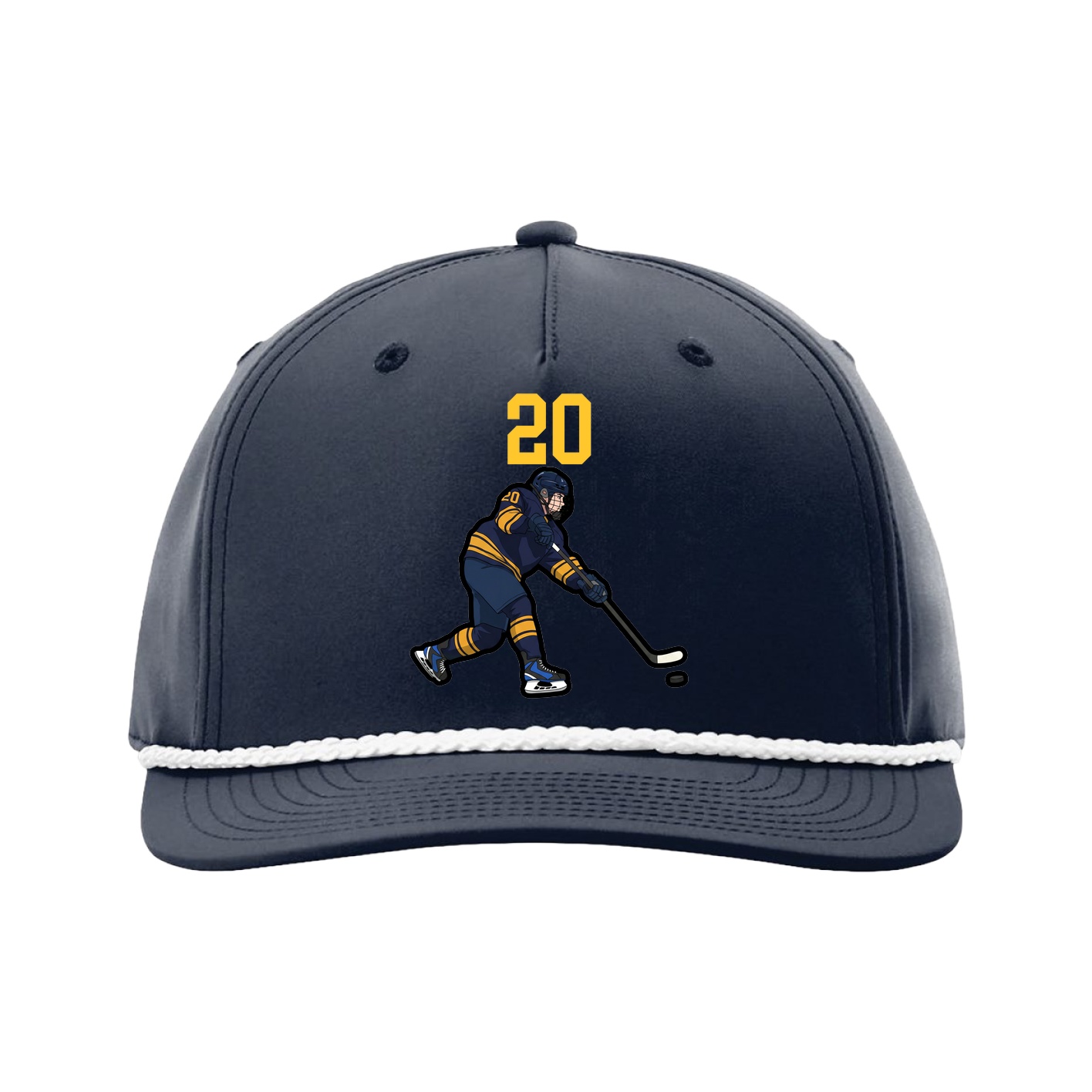 Five-Panel Classic Rope Cap — Number Top in Navy
