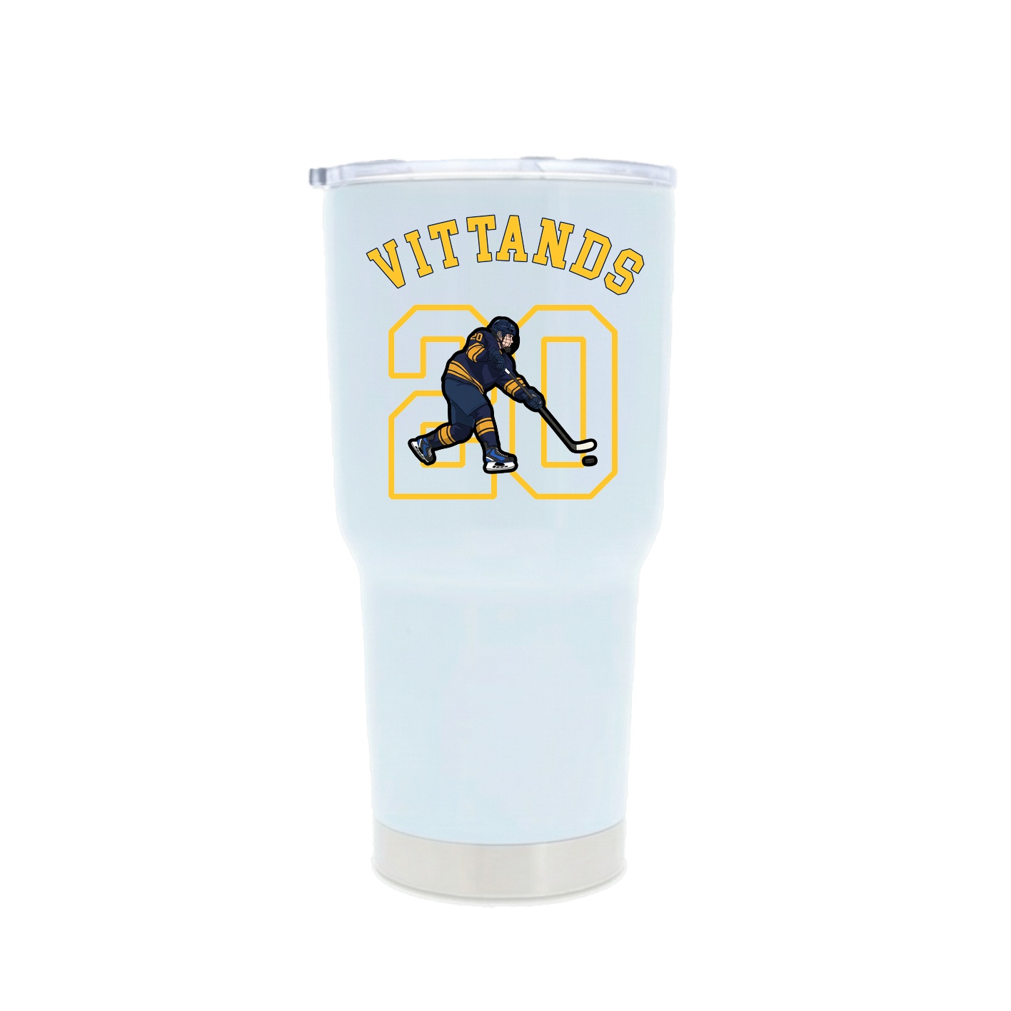 30oz Stainless Steel Tumbler — Shirsey Arch in White