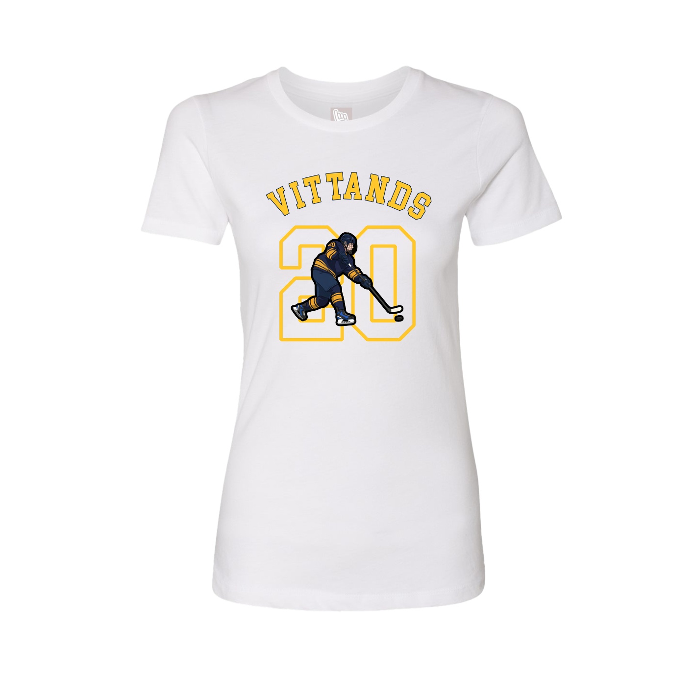Fitted Women's Tee — Shirsey Arch in White