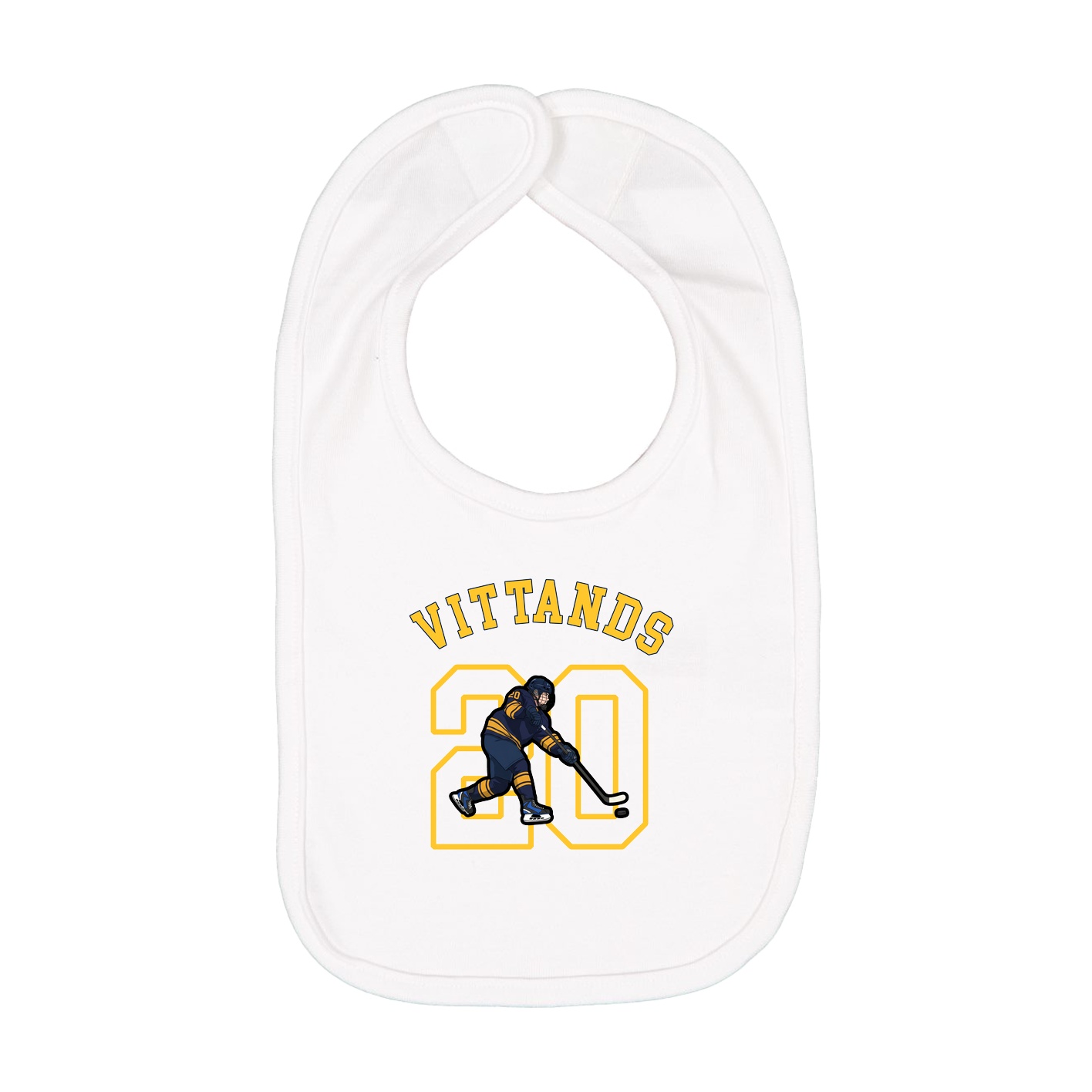 Infant Bib — Shirsey Arch in White