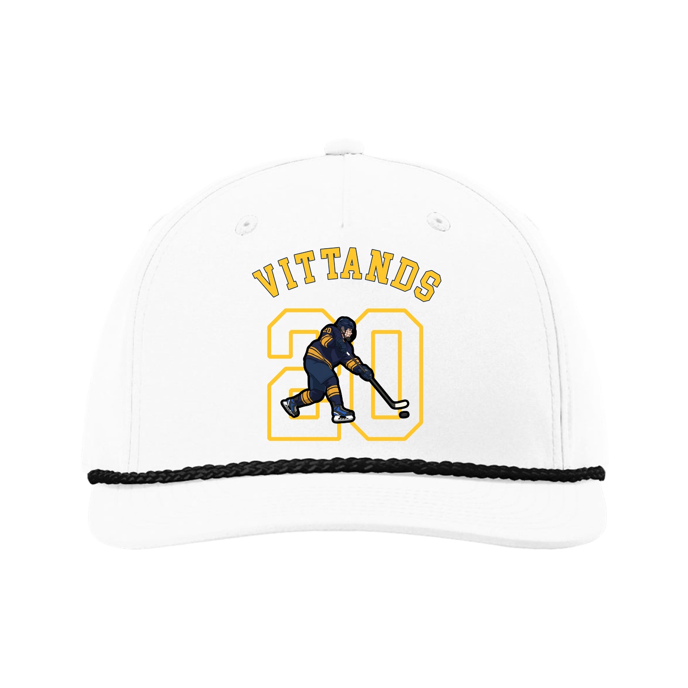 Five-Panel Classic Rope Cap — Shirsey Arch in White