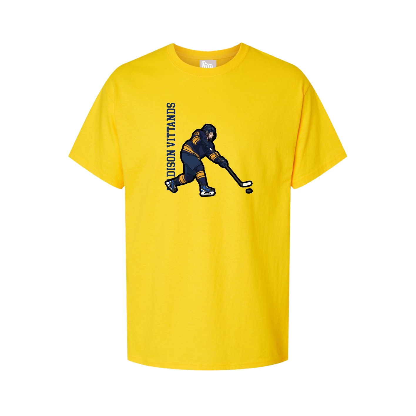 Tee — Name Vertical in Gold