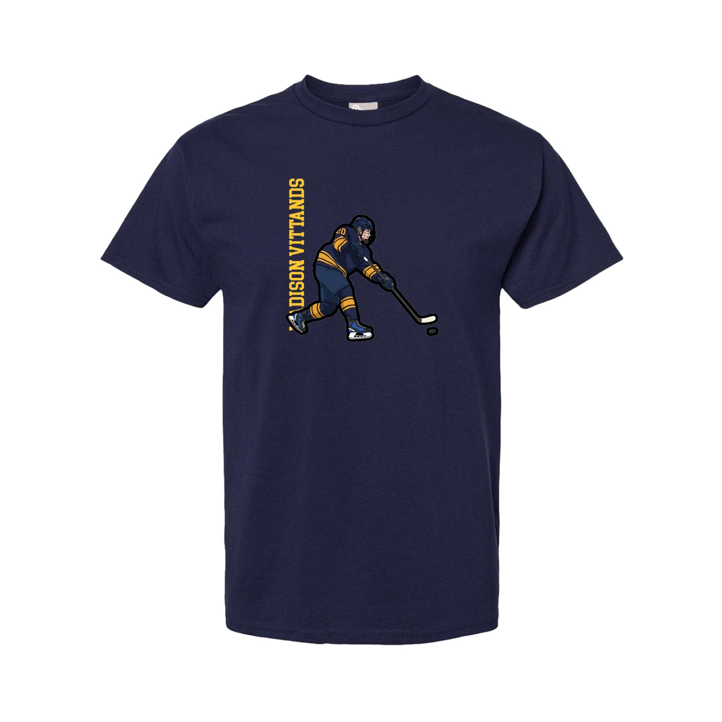 Youth Tee — Name Vertical in Navy