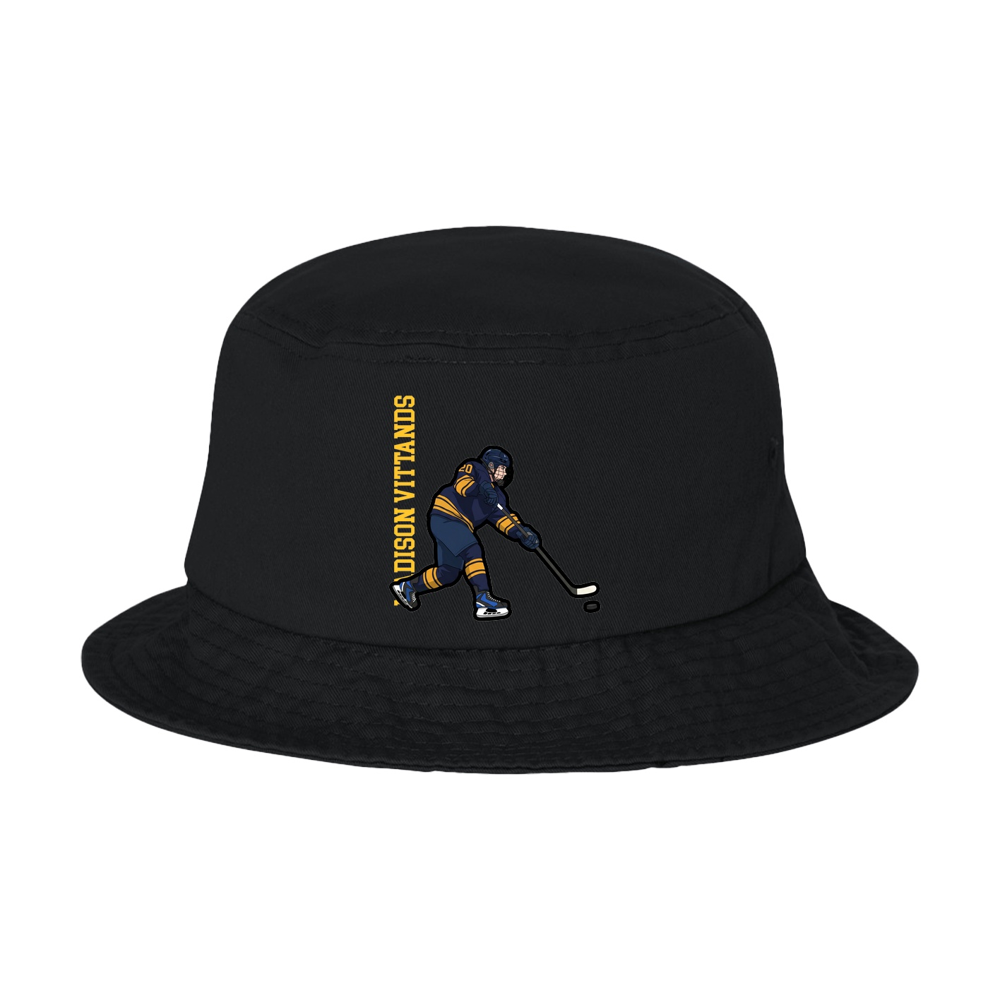 Bucket Cap — Name Vertical in Black