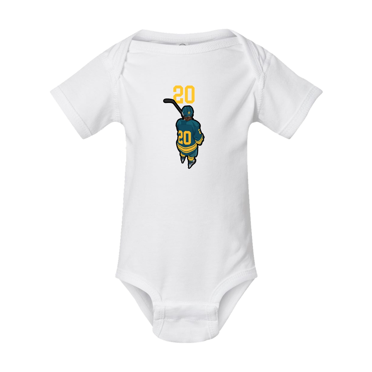 Baby Onesie — Number Top in White