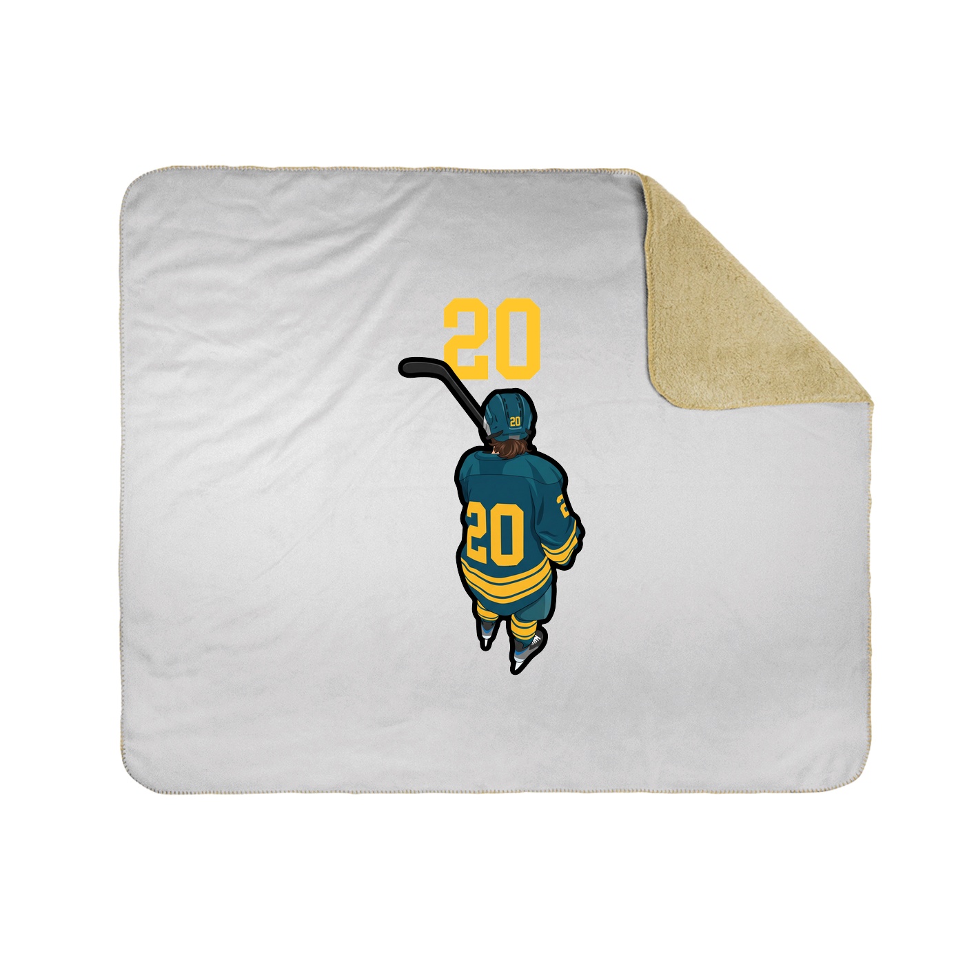 Throw Blanket — Number Top in White