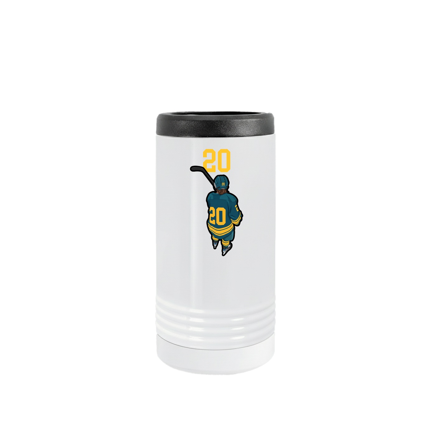 Slim Beverage Holder — Number Top in White