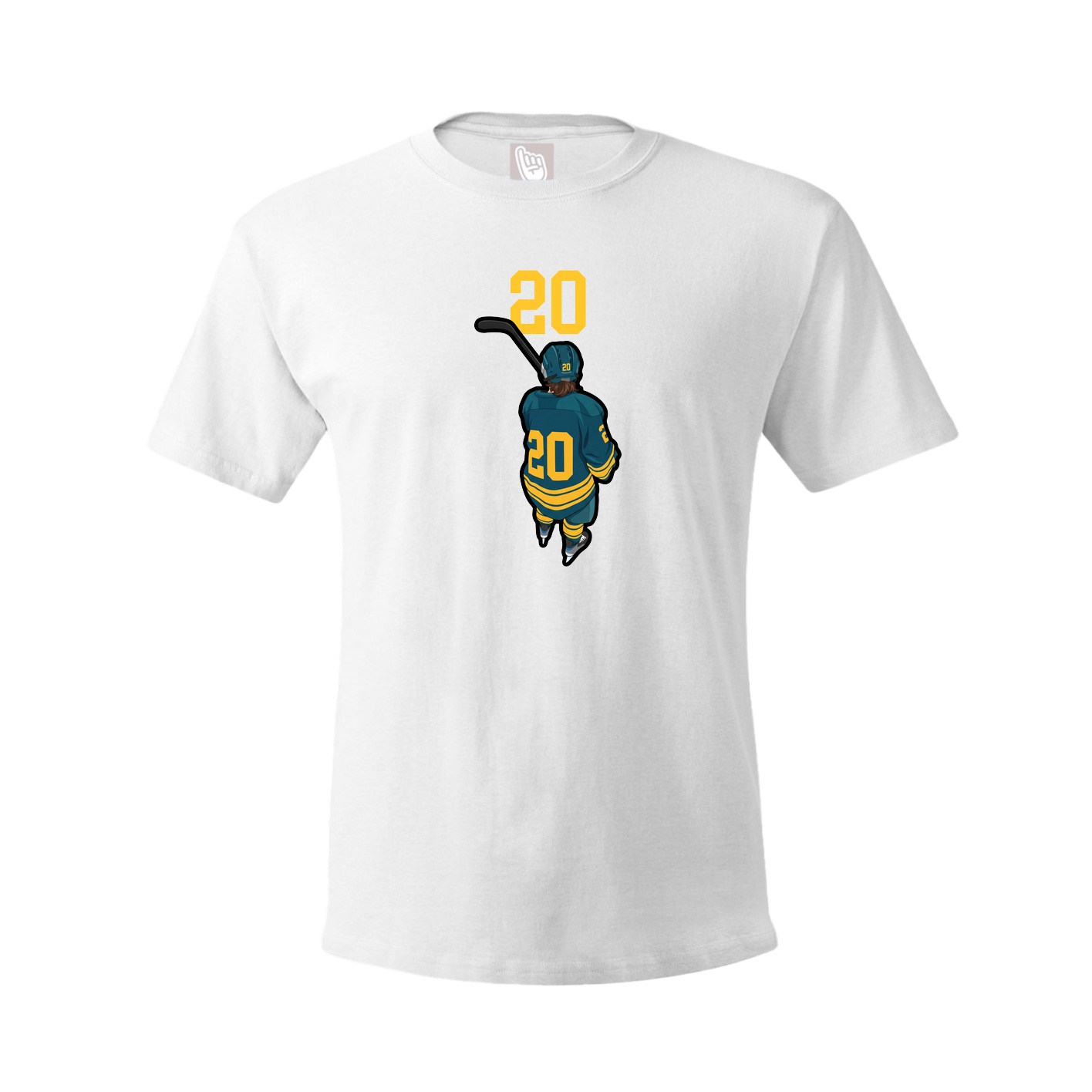 Youth Tee — Number Top in White
