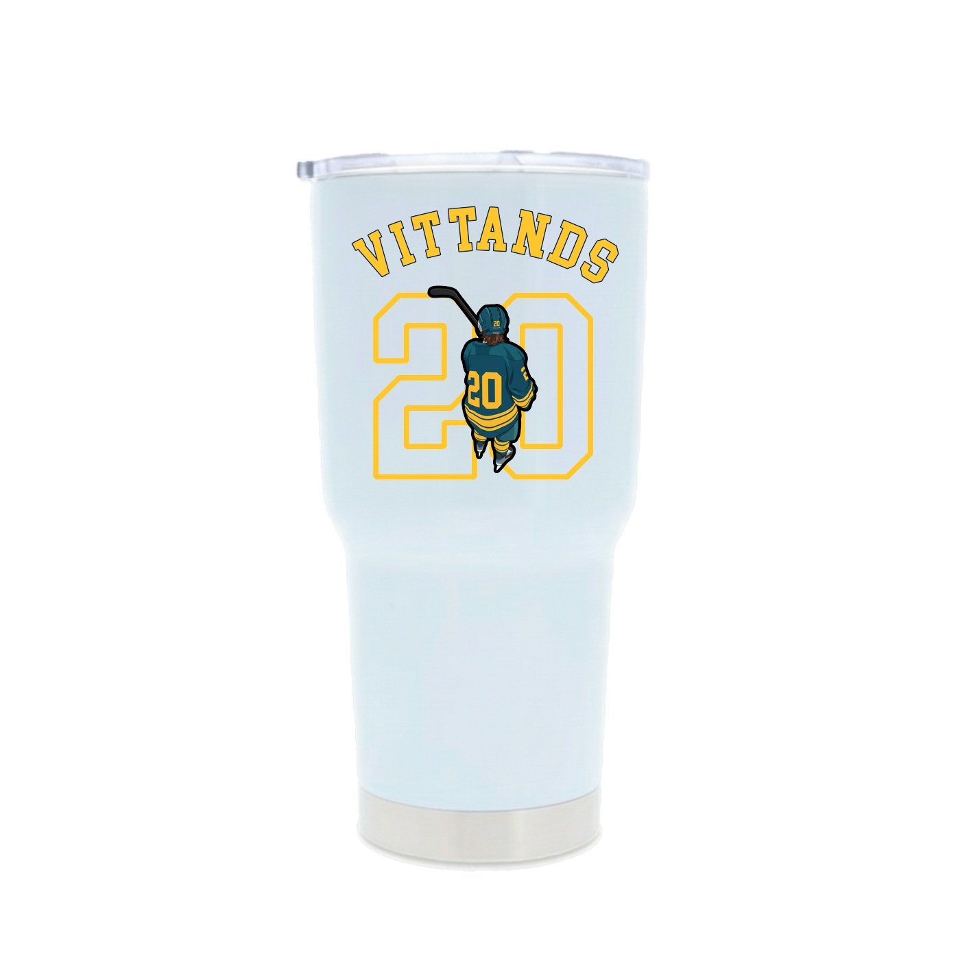 30oz Stainless Steel Tumbler — Shirsey Arch in White