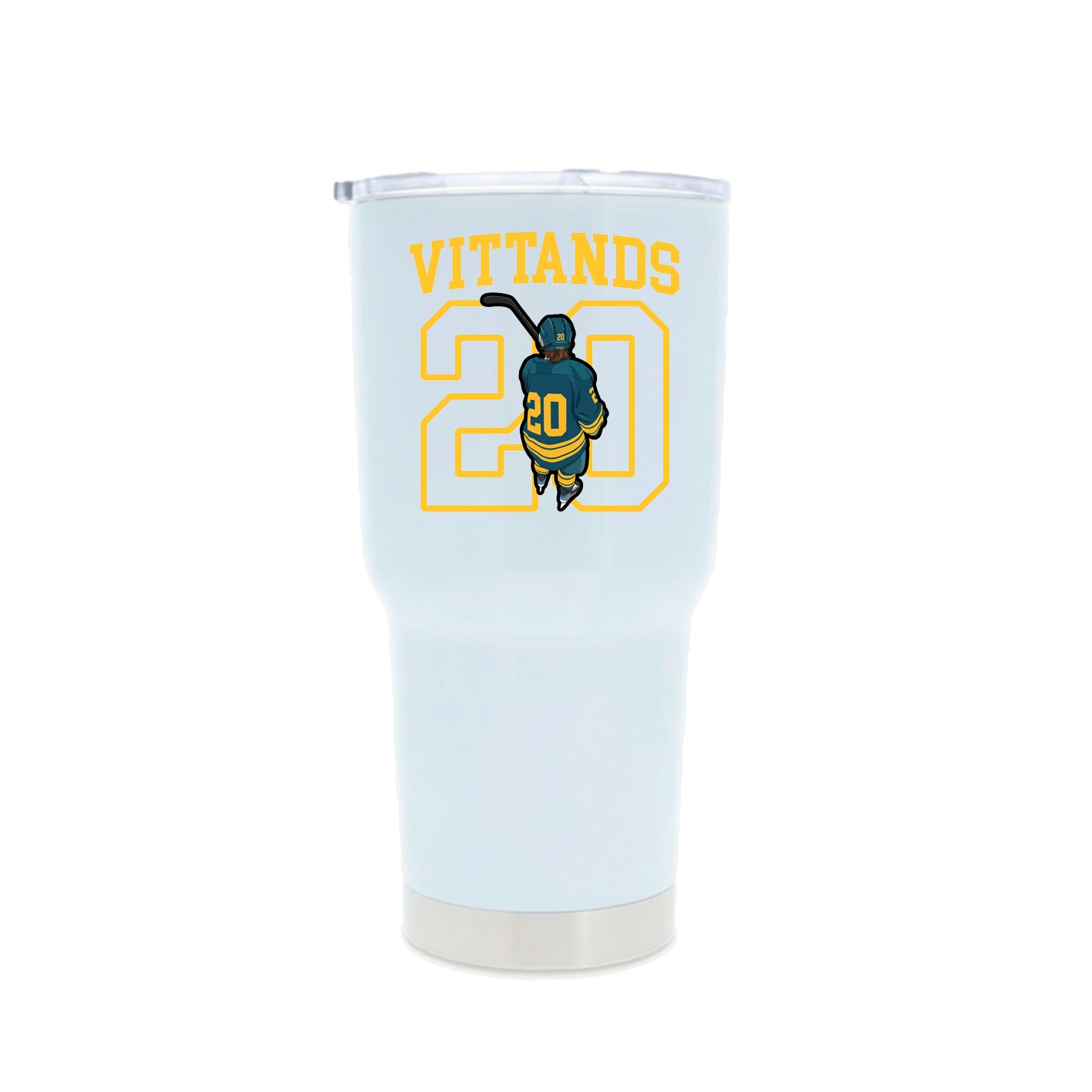 30oz Stainless Steel Tumbler — Shirsey in White