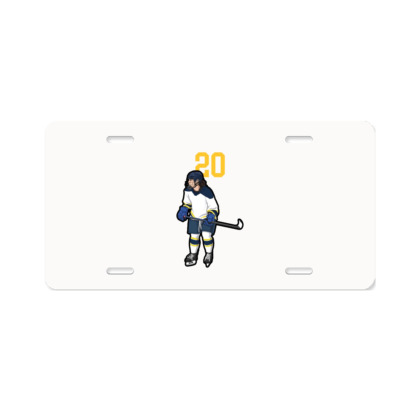 License Plate — Number Top in Classic