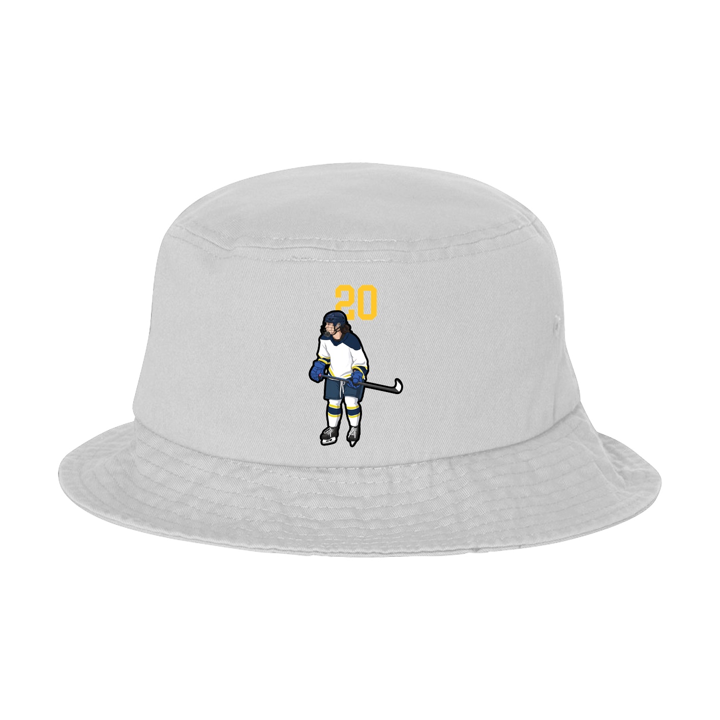 Bucket Cap — Number Top in White