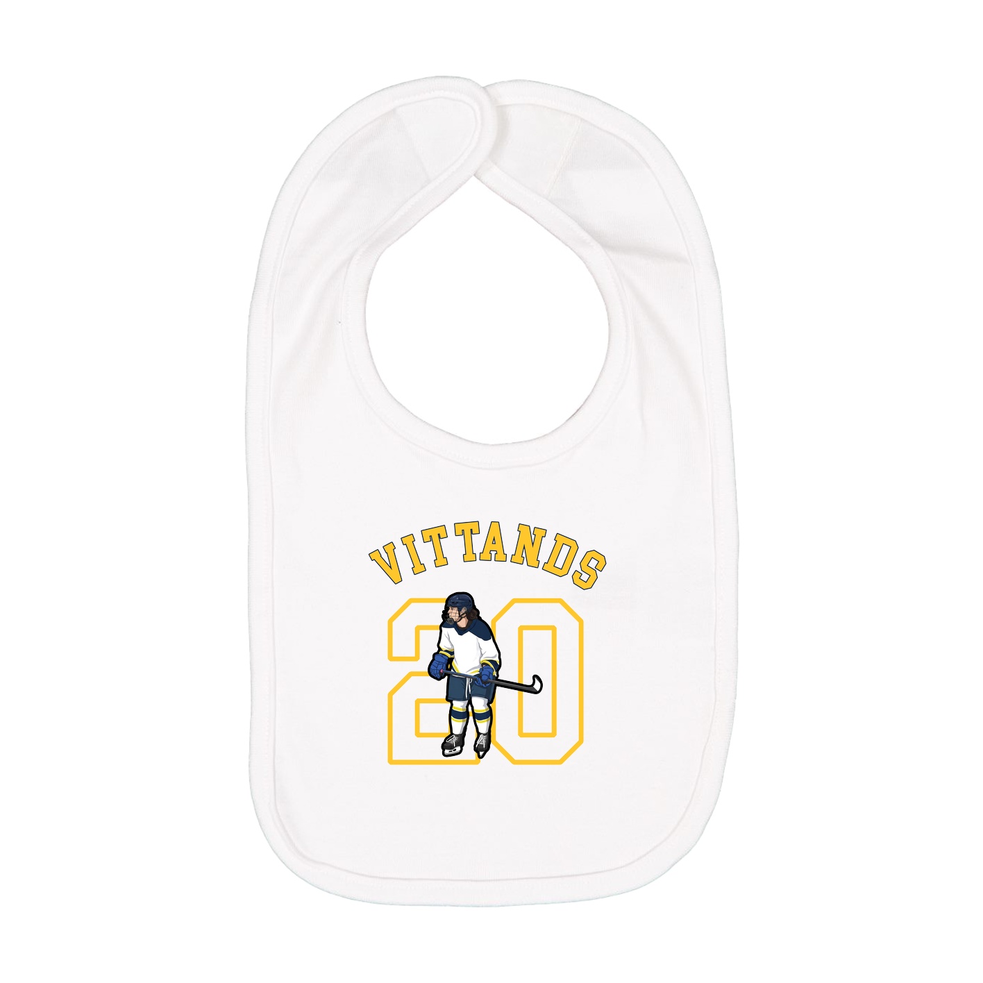 Infant Bib — Shirsey Arch in White
