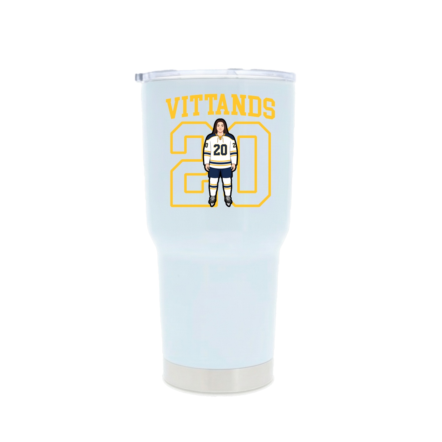 30oz Stainless Steel Tumbler — Shirsey in White