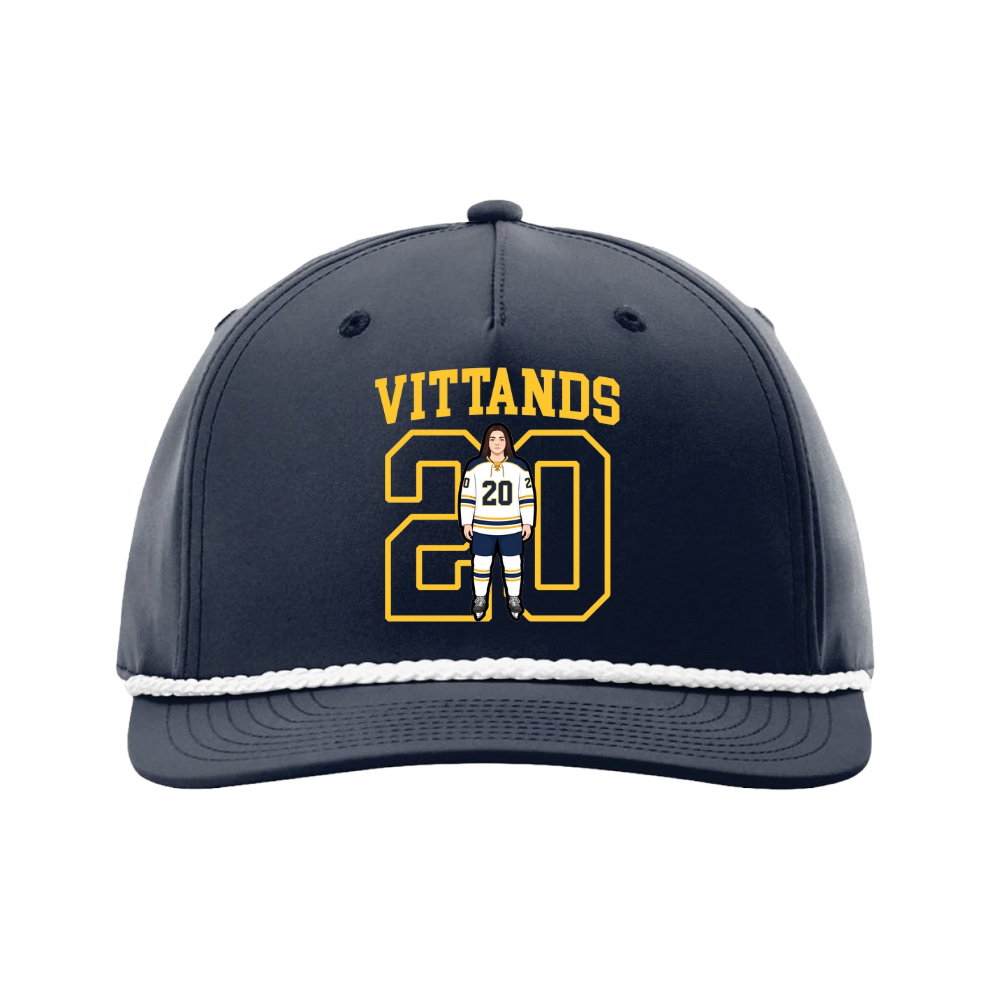 Five-Panel Classic Rope Cap — Shirsey in Navy