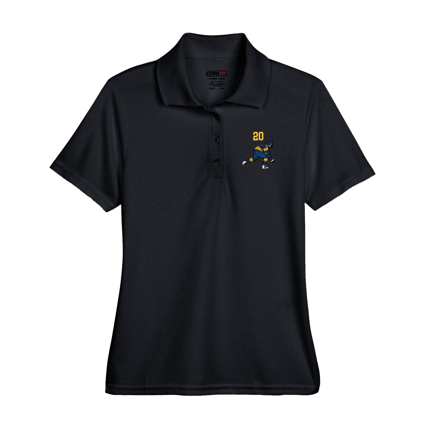 Performance Polo — Number Top in Black