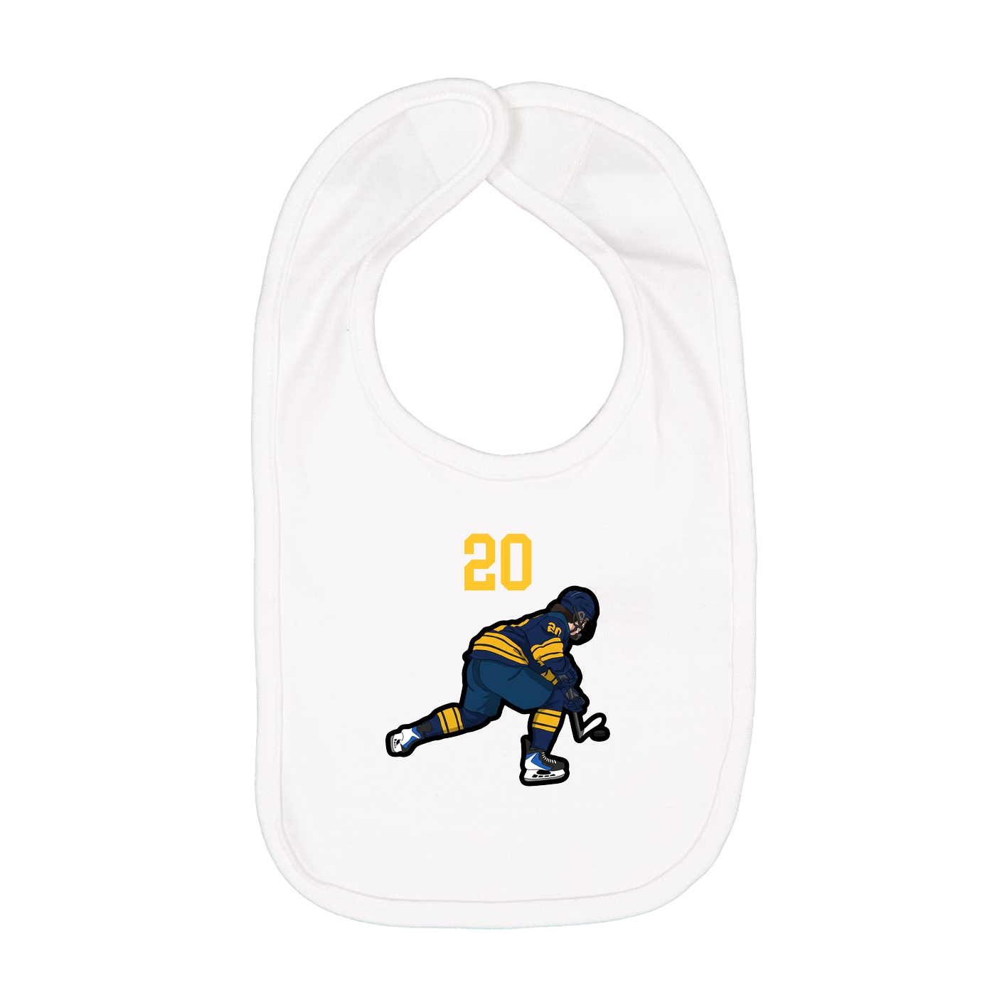 Infant Bib — Number Top in White
