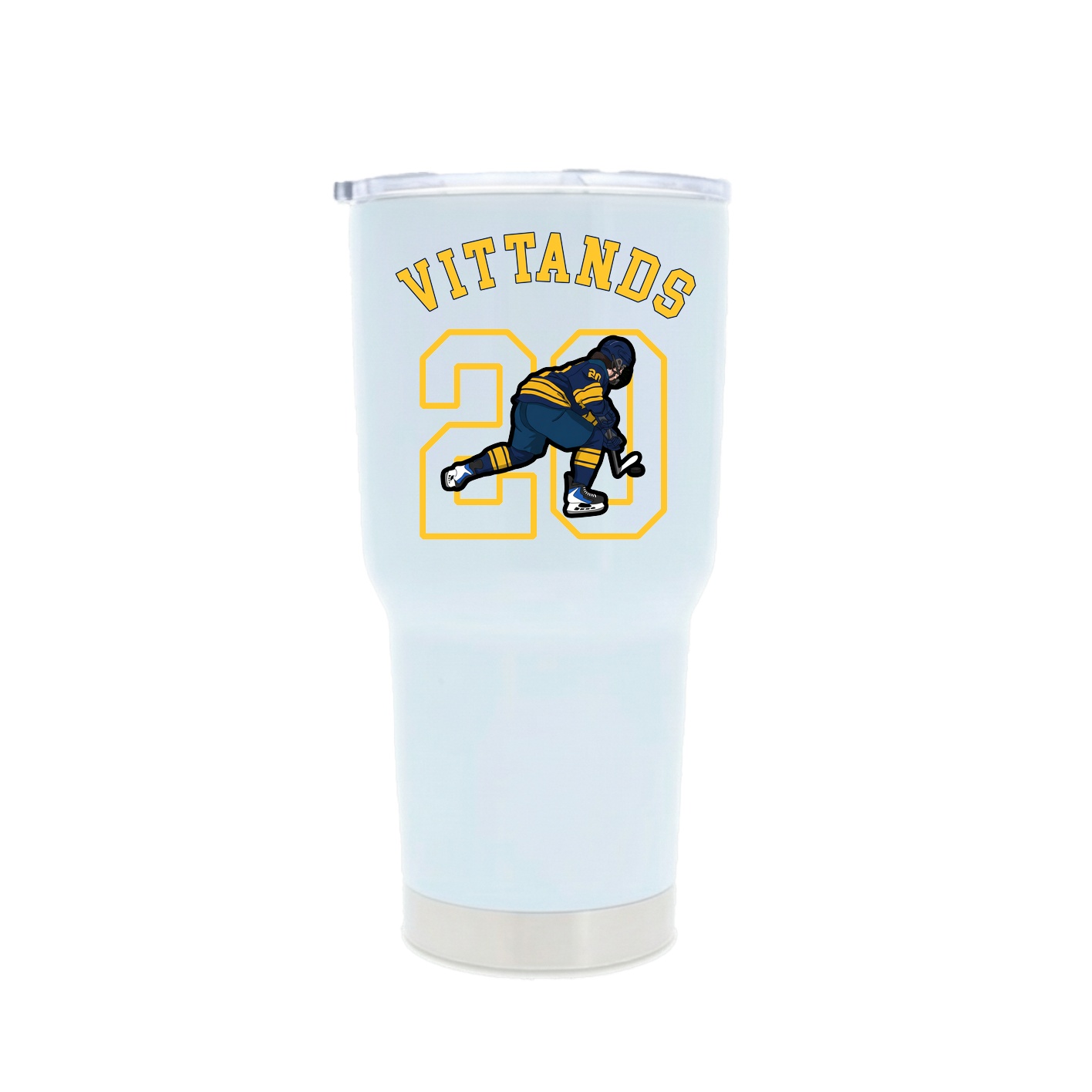 30oz Stainless Steel Tumbler — Shirsey Arch in White