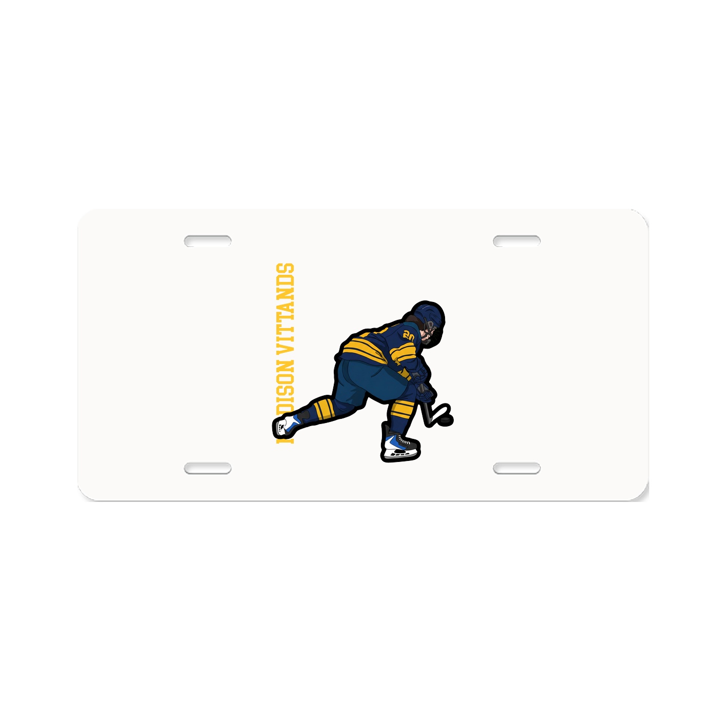 License Plate — Name Vertical in Classic