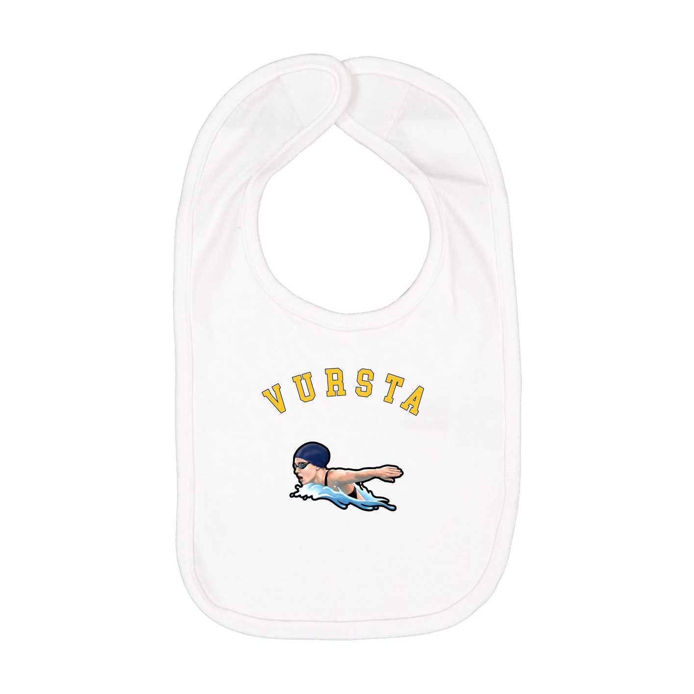 Infant Bib — Shirsey Arch in White