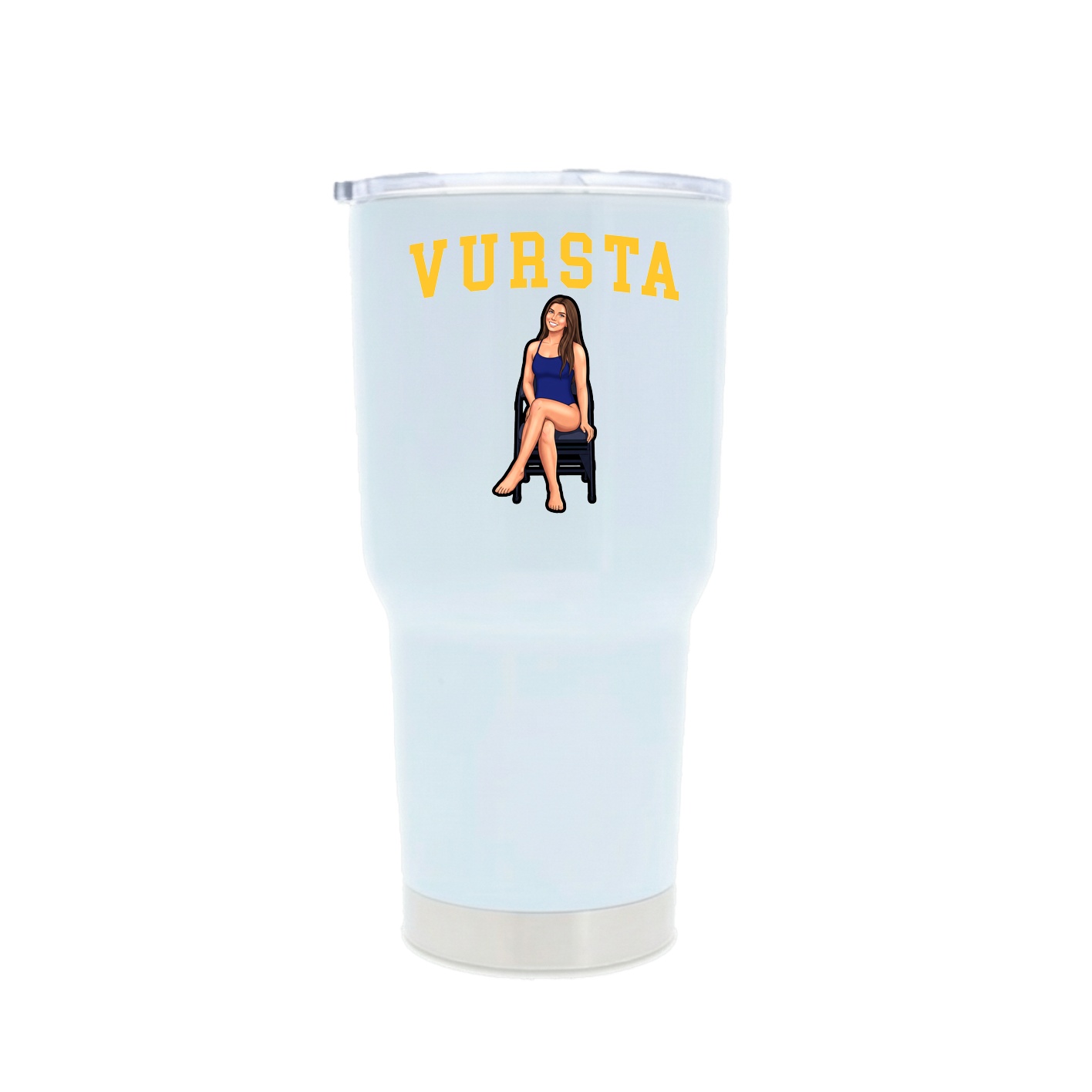 30oz Stainless Steel Tumbler — Shirsey in White