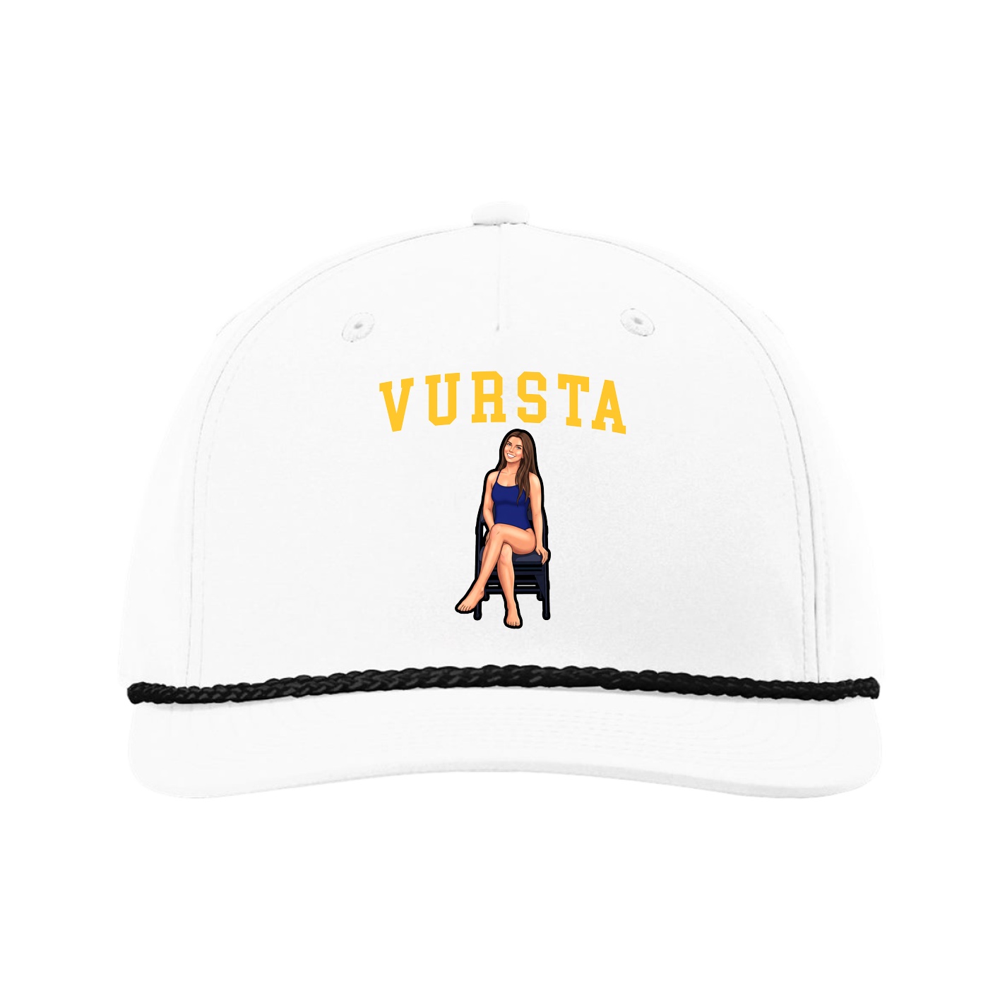 Five-Panel Classic Rope Cap — Shirsey in White