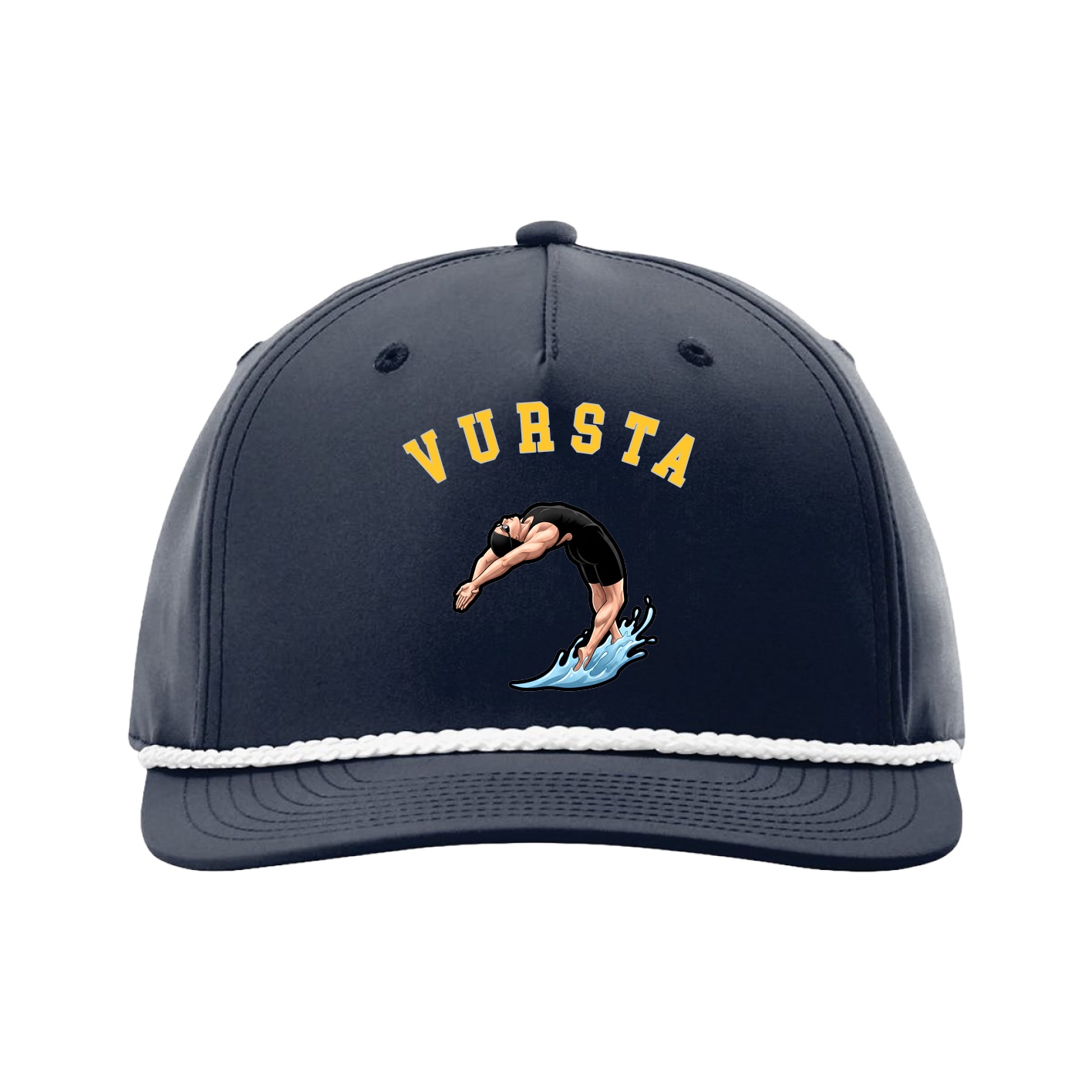 Five-Panel Classic Rope Cap — Shirsey Arch in Navy