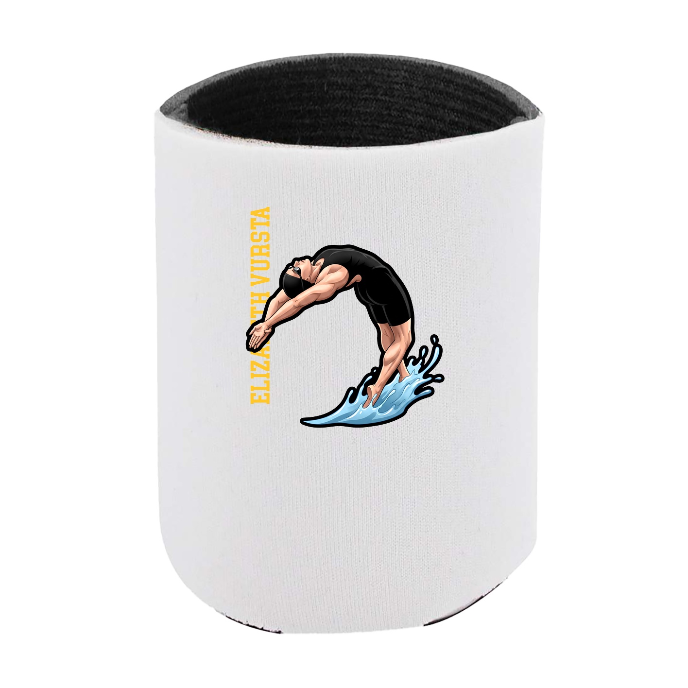 Can Holder — Name Vertical in White