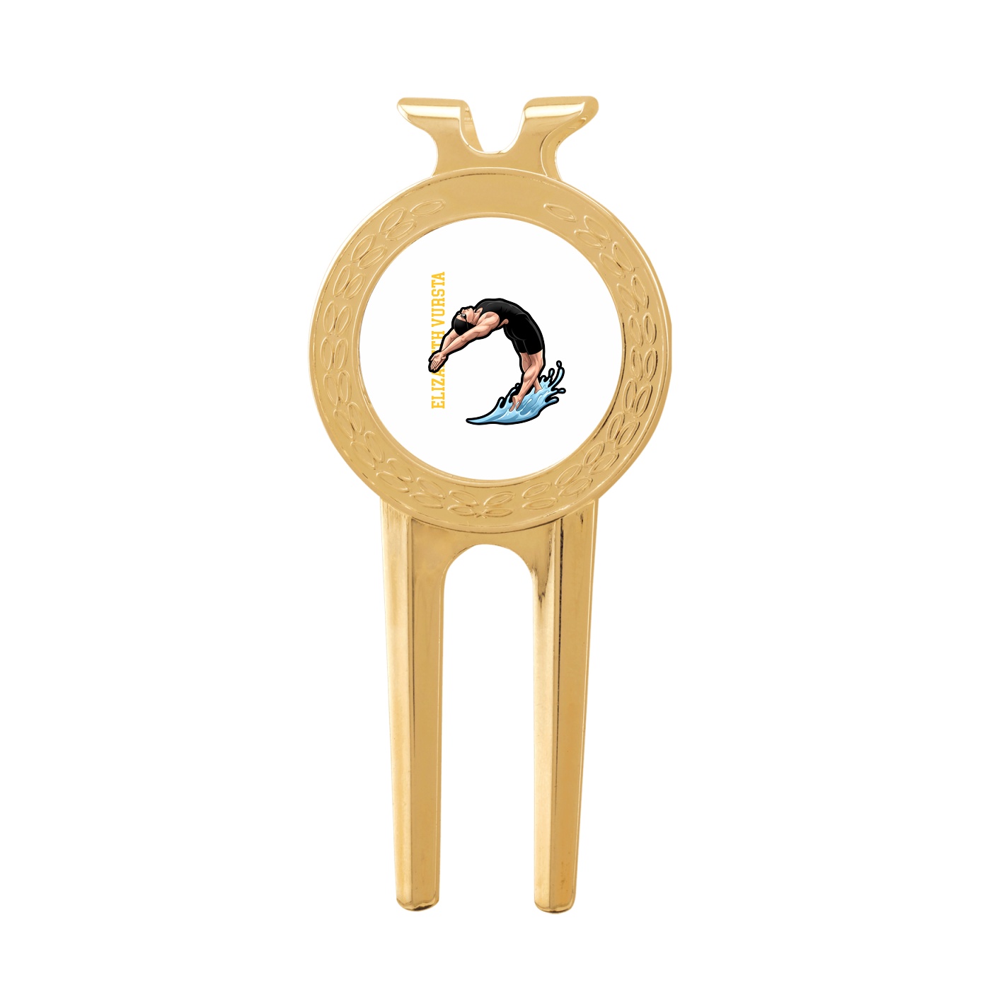 Divot Tool with Ball Marker — Name Vertical in Classic